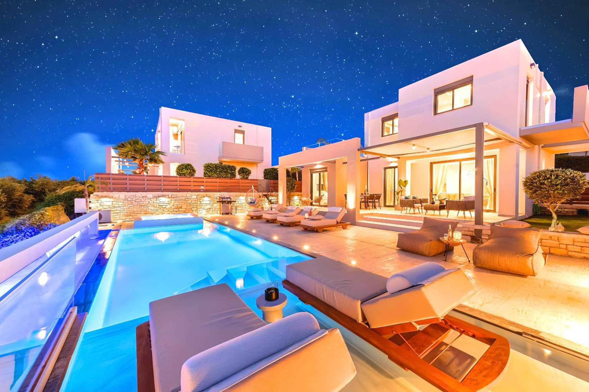 Minoas Villas Heated Pool Kournás Exterior foto