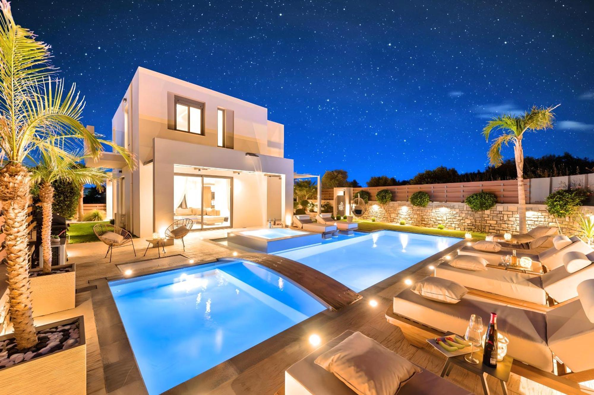 Minoas Villas Heated Pool Kournás Exterior foto