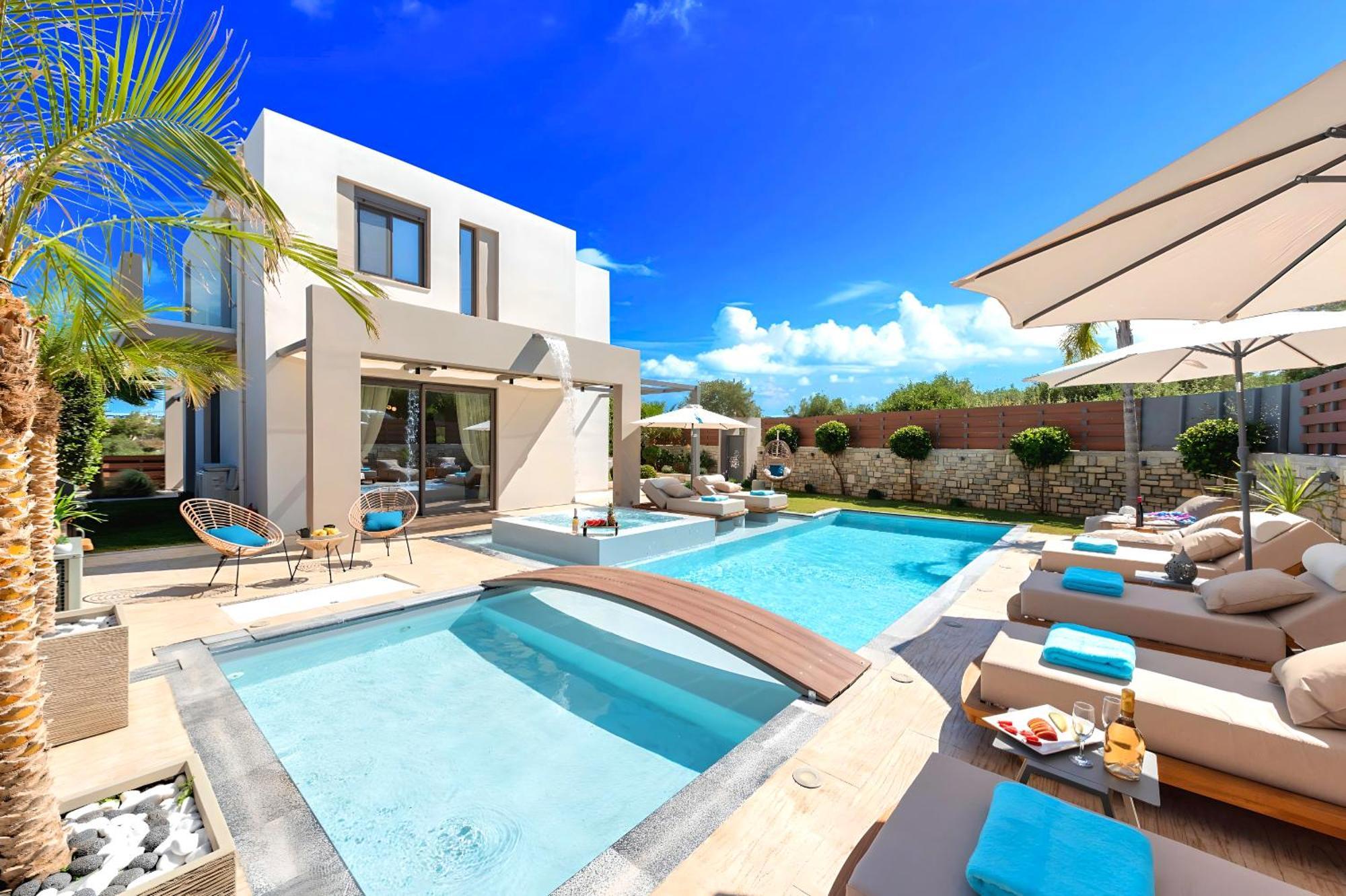 Minoas Villas Heated Pool Kournás Exterior foto