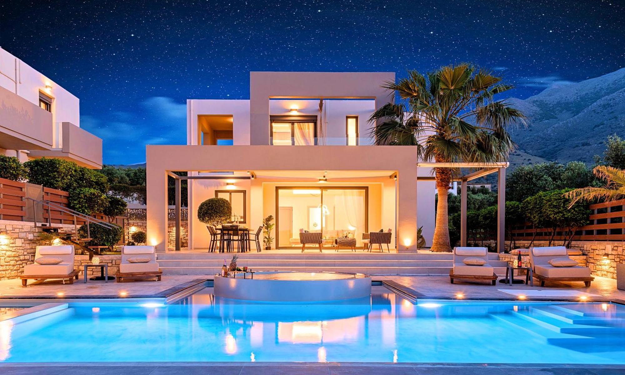 Minoas Villas Heated Pool Kournás Exterior foto